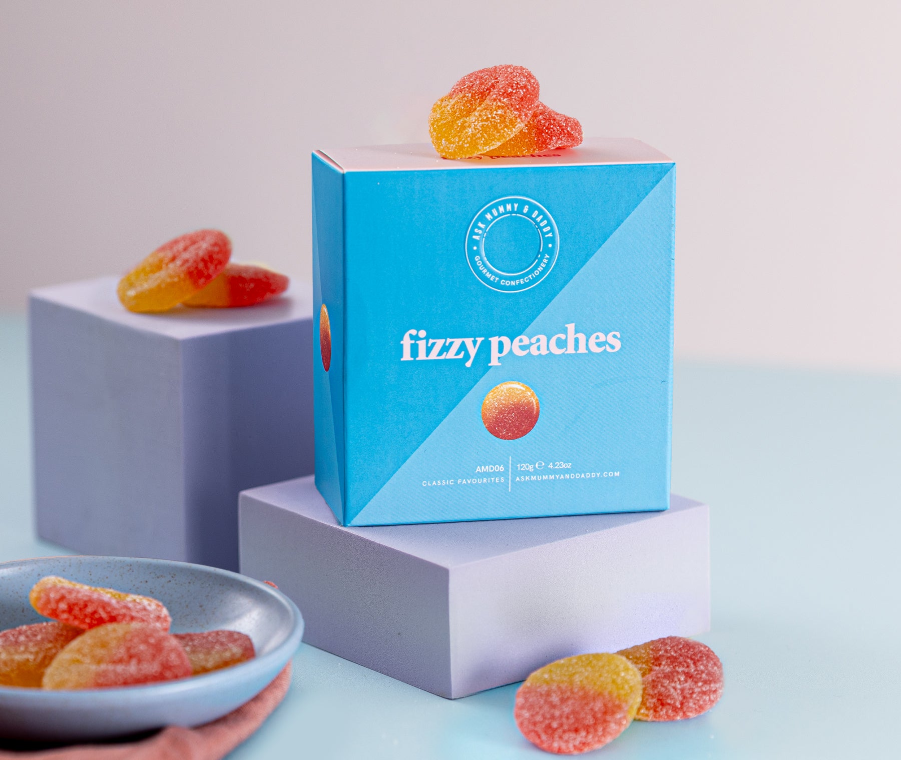 Prodct information banner - Fizzy Peaches Gift Box